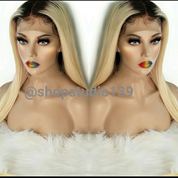 100%Human hair ombre  blonde lace front wig - Picture 2 of 3